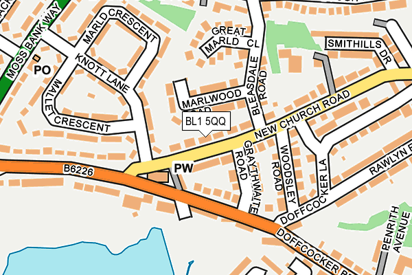 BL1 5QQ map - OS OpenMap – Local (Ordnance Survey) BL1 5QQ map - OS OpenMap – Local (Ordnance Survey)