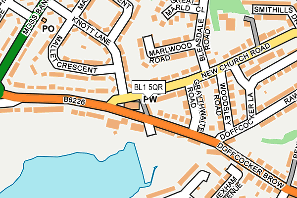 BL1 5QR map - OS OpenMap – Local (Ordnance Survey) BL1 5QR map - OS OpenMap – Local (Ordnance Survey)