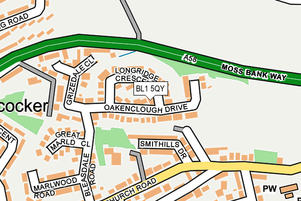 BL1 5QY map - OS OpenMap – Local (Ordnance Survey)