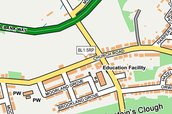 BL1 5RP map - OS OpenMap – Local (Ordnance Survey) BL1 5RP map - OS OpenMap – Local (Ordnance Survey)
