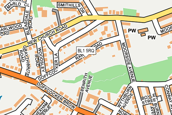 BL1 5RQ map - OS OpenMap – Local (Ordnance Survey) BL1 5RQ map - OS OpenMap – Local (Ordnance Survey)