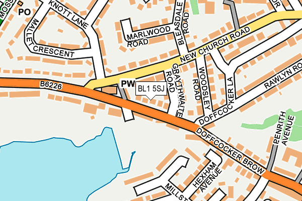 BL1 5SJ map - OS OpenMap – Local (Ordnance Survey) BL1 5SJ map - OS OpenMap – Local (Ordnance Survey)