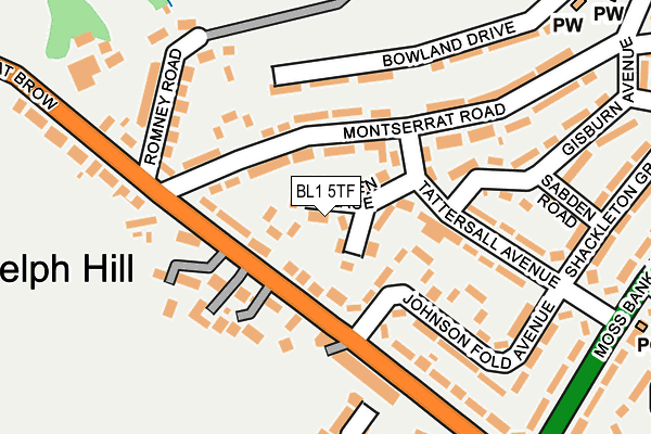 BL1 5TF map - OS OpenMap – Local (Ordnance Survey) BL1 5TF map - OS OpenMap – Local (Ordnance Survey)