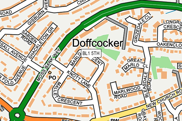 BL1 5TH map - OS OpenMap – Local (Ordnance Survey)
