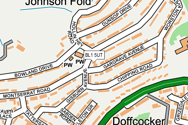 BL1 5UT map - OS OpenMap – Local (Ordnance Survey) BL1 5UT map - OS OpenMap – Local (Ordnance Survey)
