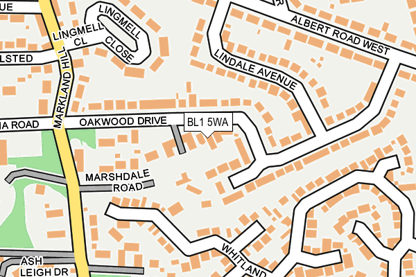 BL1 5WA map - OS OpenMap – Local (Ordnance Survey) BL1 5WA map - OS OpenMap – Local (Ordnance Survey)