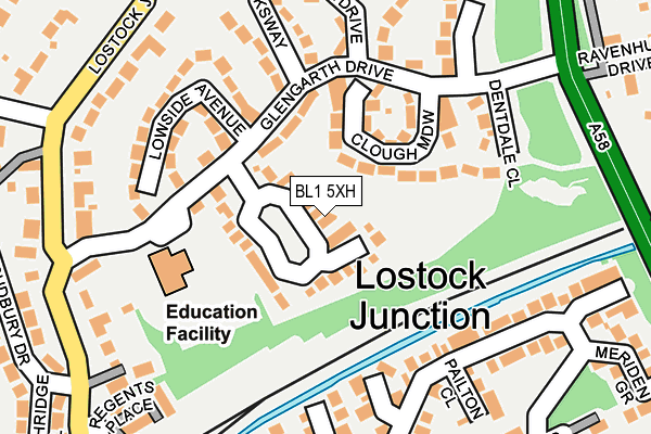 BL1 5XH map - OS OpenMap – Local (Ordnance Survey) BL1 5XH map - OS OpenMap – Local (Ordnance Survey)