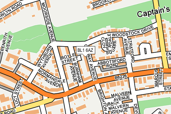 BL1 6AZ map - OS OpenMap – Local (Ordnance Survey) BL1 6AZ map - OS OpenMap – Local (Ordnance Survey)