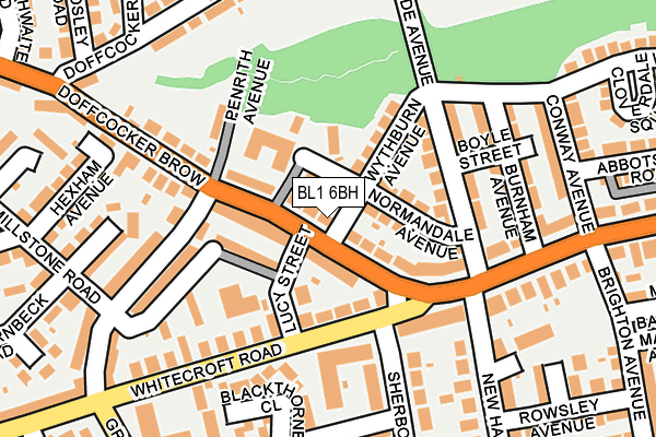 BL1 6BH map - OS OpenMap – Local (Ordnance Survey) BL1 6BH map - OS OpenMap – Local (Ordnance Survey)