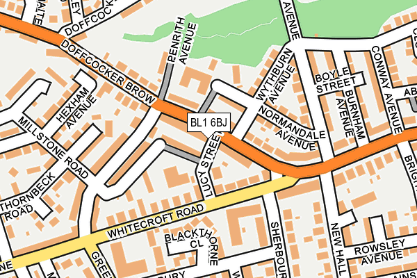 BL1 6BJ map - OS OpenMap – Local (Ordnance Survey) BL1 6BJ map - OS OpenMap – Local (Ordnance Survey)