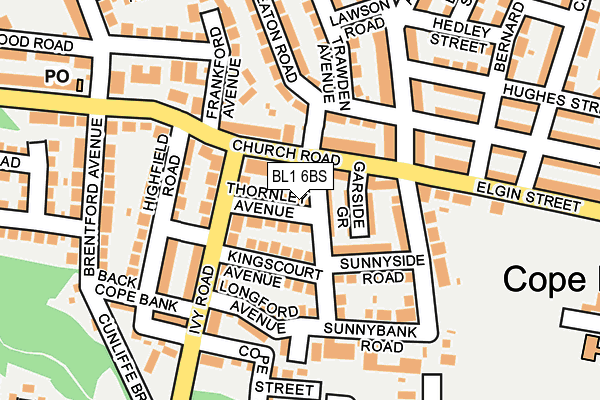BL1 6BS map - OS OpenMap – Local (Ordnance Survey) BL1 6BS map - OS OpenMap – Local (Ordnance Survey)