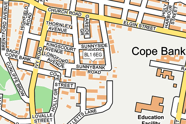 BL1 6EG map - OS OpenMap – Local (Ordnance Survey) BL1 6EG map - OS OpenMap – Local (Ordnance Survey)