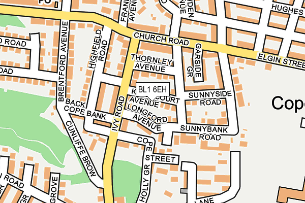 BL1 6EH map - OS OpenMap – Local (Ordnance Survey) BL1 6EH map - OS OpenMap – Local (Ordnance Survey)