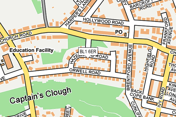 BL1 6ER map - OS OpenMap – Local (Ordnance Survey) BL1 6ER map - OS OpenMap – Local (Ordnance Survey)