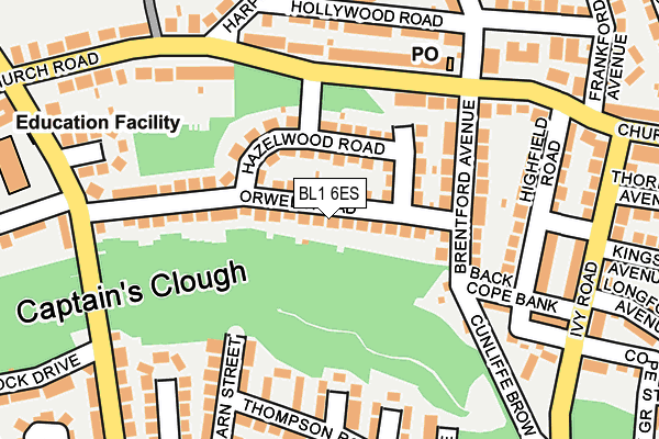 BL1 6ES map - OS OpenMap – Local (Ordnance Survey) BL1 6ES map - OS OpenMap – Local (Ordnance Survey)