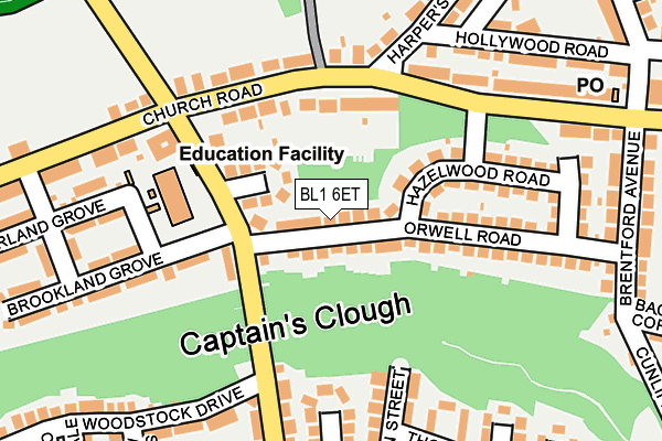 BL1 6ET map - OS OpenMap – Local (Ordnance Survey) BL1 6ET map - OS OpenMap – Local (Ordnance Survey)