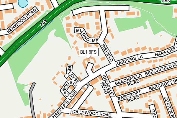 BL1 6FS map - OS OpenMap – Local (Ordnance Survey) BL1 6FS map - OS OpenMap – Local (Ordnance Survey)