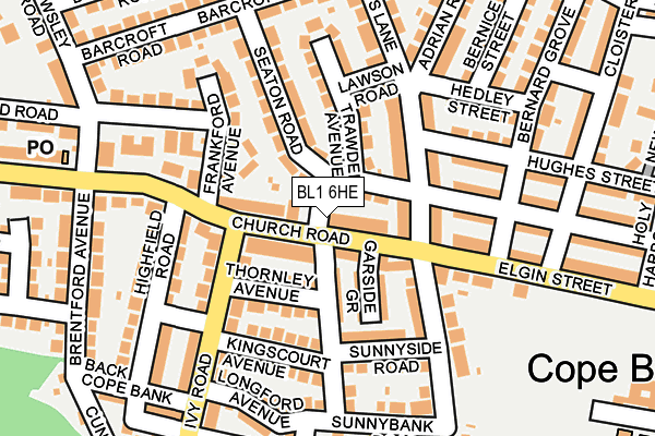 BL1 6HE map - OS OpenMap – Local (Ordnance Survey) BL1 6HE map - OS OpenMap – Local (Ordnance Survey)