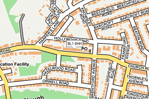 BL1 6HH map - OS OpenMap – Local (Ordnance Survey) BL1 6HH map - OS OpenMap – Local (Ordnance Survey)