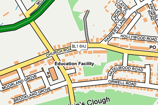 BL1 6HJ map - OS OpenMap – Local (Ordnance Survey) BL1 6HJ map - OS OpenMap – Local (Ordnance Survey)