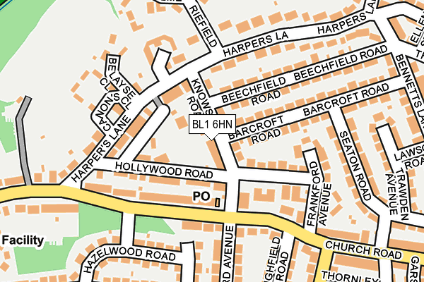 BL1 6HN map - OS OpenMap – Local (Ordnance Survey) BL1 6HN map - OS OpenMap – Local (Ordnance Survey)