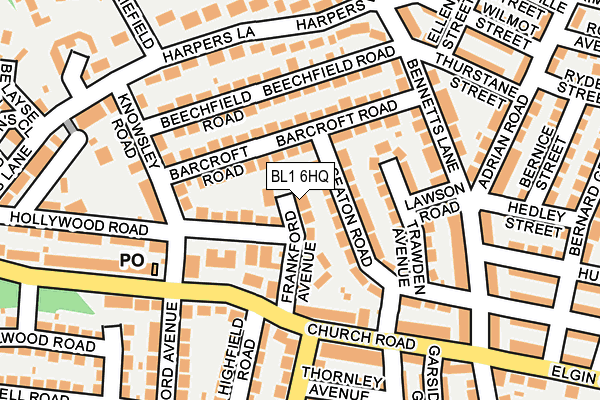 BL1 6HQ map - OS OpenMap – Local (Ordnance Survey) BL1 6HQ map - OS OpenMap – Local (Ordnance Survey)