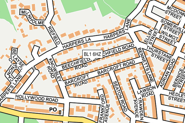 BL1 6HZ map - OS OpenMap – Local (Ordnance Survey) BL1 6HZ map - OS OpenMap – Local (Ordnance Survey)