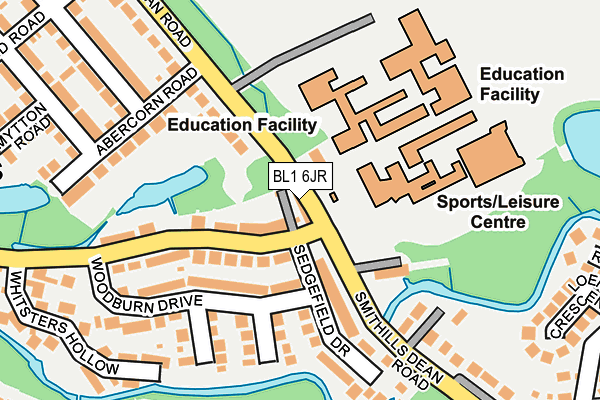 BL1 6JR map - OS OpenMap – Local (Ordnance Survey) BL1 6JR map - OS OpenMap – Local (Ordnance Survey)