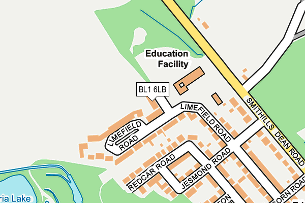 BL1 6LB map - OS OpenMap – Local (Ordnance Survey)
