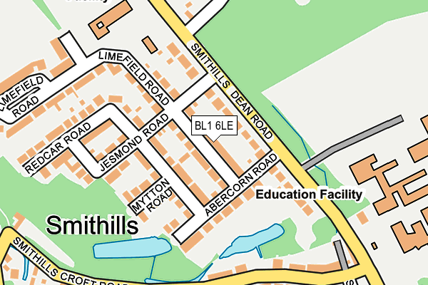 BL1 6LE map - OS OpenMap – Local (Ordnance Survey) BL1 6LE map - OS OpenMap – Local (Ordnance Survey)