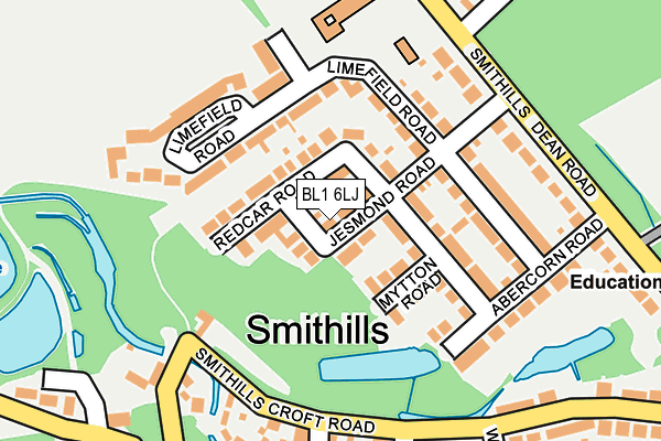 BL1 6LJ map - OS OpenMap – Local (Ordnance Survey) BL1 6LJ map - OS OpenMap – Local (Ordnance Survey)