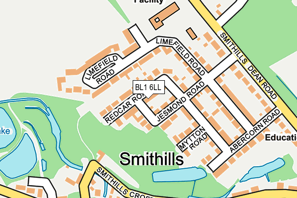 BL1 6LL map - OS OpenMap – Local (Ordnance Survey) BL1 6LL map - OS OpenMap – Local (Ordnance Survey)