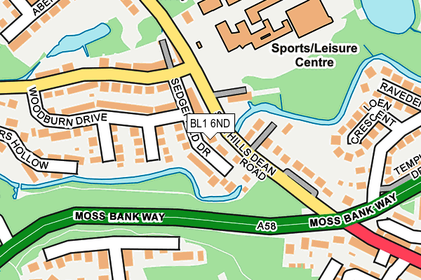 BL1 6ND map - OS OpenMap – Local (Ordnance Survey) BL1 6ND map - OS OpenMap – Local (Ordnance Survey)