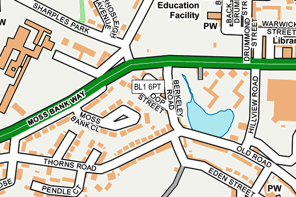 BL1 6PT map - OS OpenMap – Local (Ordnance Survey)