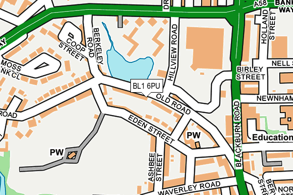 BL1 6PU map - OS OpenMap – Local (Ordnance Survey) BL1 6PU map - OS OpenMap – Local (Ordnance Survey)