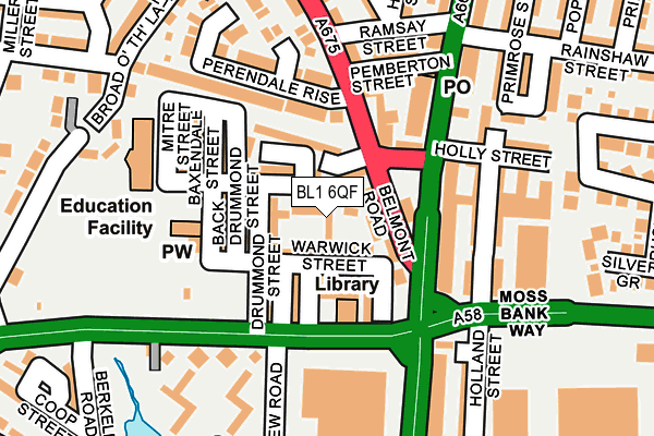 BL1 6QF map - OS OpenMap – Local (Ordnance Survey)