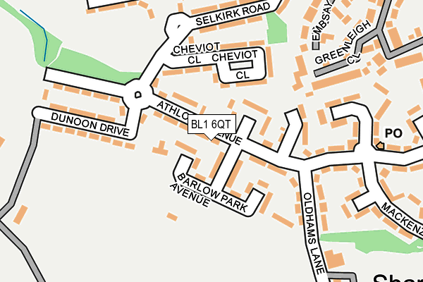 BL1 6QT map - OS OpenMap – Local (Ordnance Survey) BL1 6QT map - OS OpenMap – Local (Ordnance Survey)