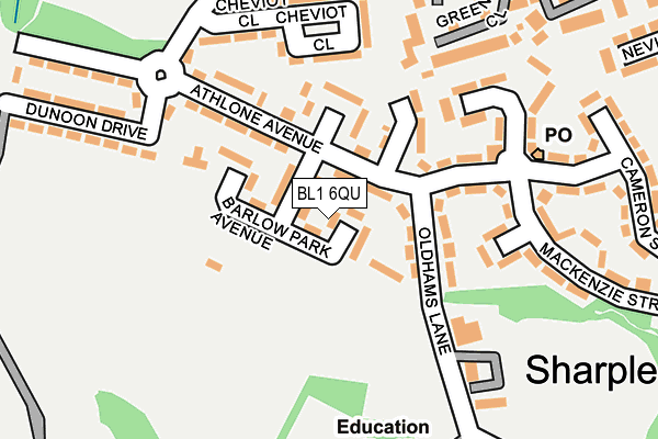 BL1 6QU map - OS OpenMap – Local (Ordnance Survey) BL1 6QU map - OS OpenMap – Local (Ordnance Survey)