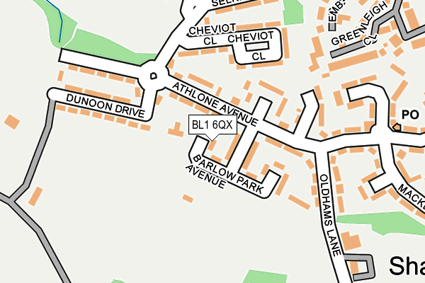 BL1 6QX map - OS OpenMap – Local (Ordnance Survey) BL1 6QX map - OS OpenMap – Local (Ordnance Survey)