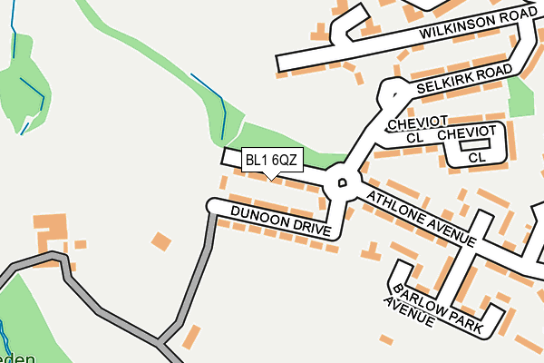 BL1 6QZ map - OS OpenMap – Local (Ordnance Survey) BL1 6QZ map - OS OpenMap – Local (Ordnance Survey)