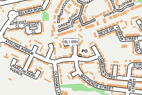 BL1 6RH map - OS OpenMap – Local (Ordnance Survey) BL1 6RH map - OS OpenMap – Local (Ordnance Survey)