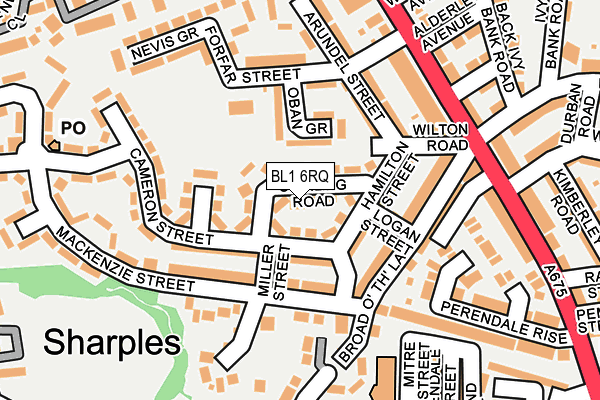 BL1 6RQ map - OS OpenMap – Local (Ordnance Survey) BL1 6RQ map - OS OpenMap – Local (Ordnance Survey)