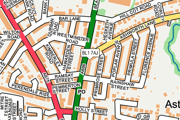 BL1 7AJ map - OS OpenMap – Local (Ordnance Survey) BL1 7AJ map - OS OpenMap – Local (Ordnance Survey)