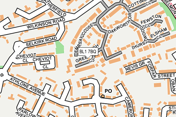 BL1 7BQ map - OS OpenMap – Local (Ordnance Survey) BL1 7BQ map - OS OpenMap – Local (Ordnance Survey)