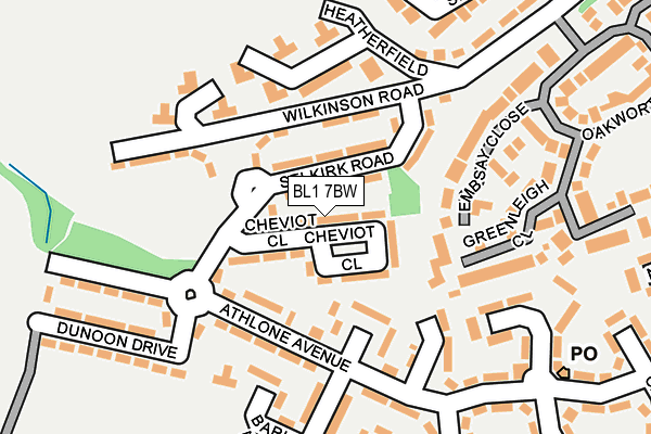 BL1 7BW map - OS OpenMap – Local (Ordnance Survey) BL1 7BW map - OS OpenMap – Local (Ordnance Survey)