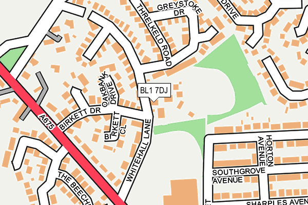 BL1 7DJ map - OS OpenMap – Local (Ordnance Survey) BL1 7DJ map - OS OpenMap – Local (Ordnance Survey)