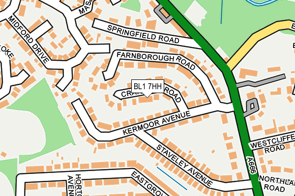 BL1 7HH map - OS OpenMap – Local (Ordnance Survey) BL1 7HH map - OS OpenMap – Local (Ordnance Survey)