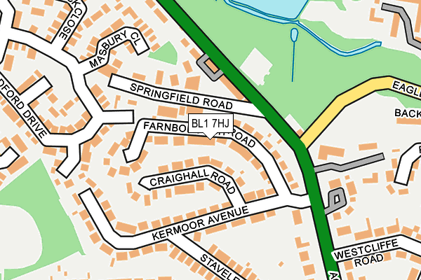 BL1 7HJ map - OS OpenMap – Local (Ordnance Survey) BL1 7HJ map - OS OpenMap – Local (Ordnance Survey)