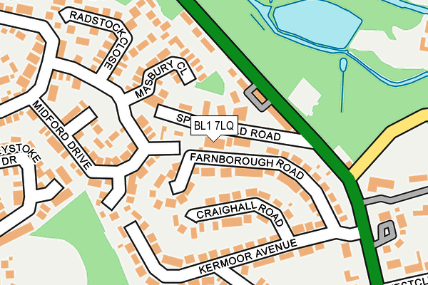 BL1 7LQ map - OS OpenMap – Local (Ordnance Survey) BL1 7LQ map - OS OpenMap – Local (Ordnance Survey)