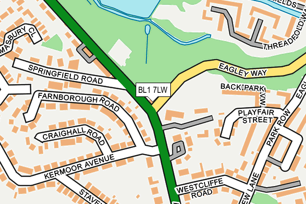 BL1 7LW map - OS OpenMap – Local (Ordnance Survey) BL1 7LW map - OS OpenMap – Local (Ordnance Survey)